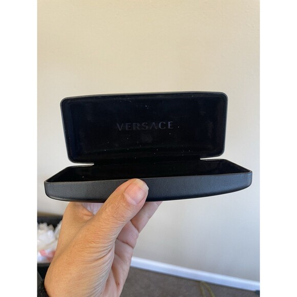 Versace Black Gold Sunglasses Eyeglasses Hard Clam Shell Case Only READ - Picture 3 of 9